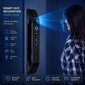 Hot Selling Biometric Smart Locks Tuya Face Recognition Door Lock for Home Hotel Use Compatible Card Key Smartphone App Control