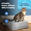PetSafe ScoopFree Crystal Smart Self-Cleaning Cat Litter Box WiFi (2.4 GHz) & App Enabled Hands-Free Cleanup, Less Tracking, Superior Odor Control Includes Disposable Tray Gray (PAL00-16807)