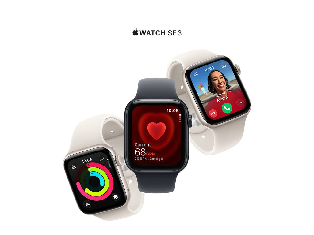 Apple Watch SE 3 [GPS 40mm] Smartwatch with Starlight Aluminum Case with Starlight Sport Band - S/M. Fitness and Sleep Trackers, Heart Rate Monitor, Always-On Display, Water Resistant