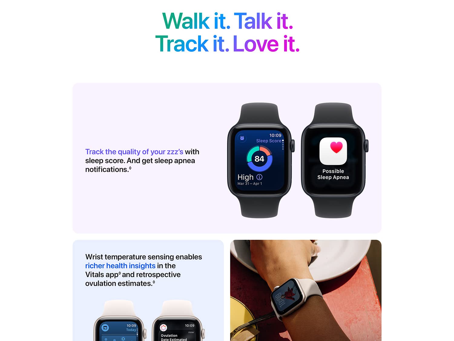 Apple Watch SE 3 [GPS 40mm] Smartwatch with Starlight Aluminum Case with Starlight Sport Band - S/M. Fitness and Sleep Trackers, Heart Rate Monitor, Always-On Display, Water Resistant