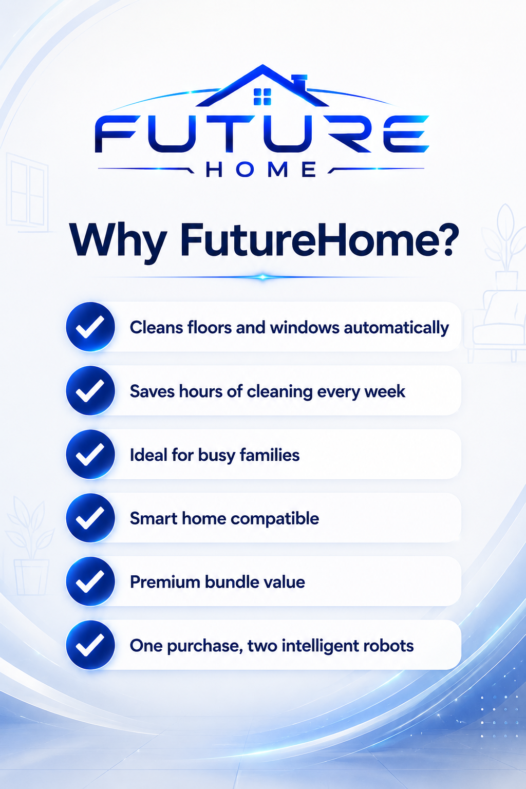 FutureHome 2-in-1 Cleaning Robot Bundle