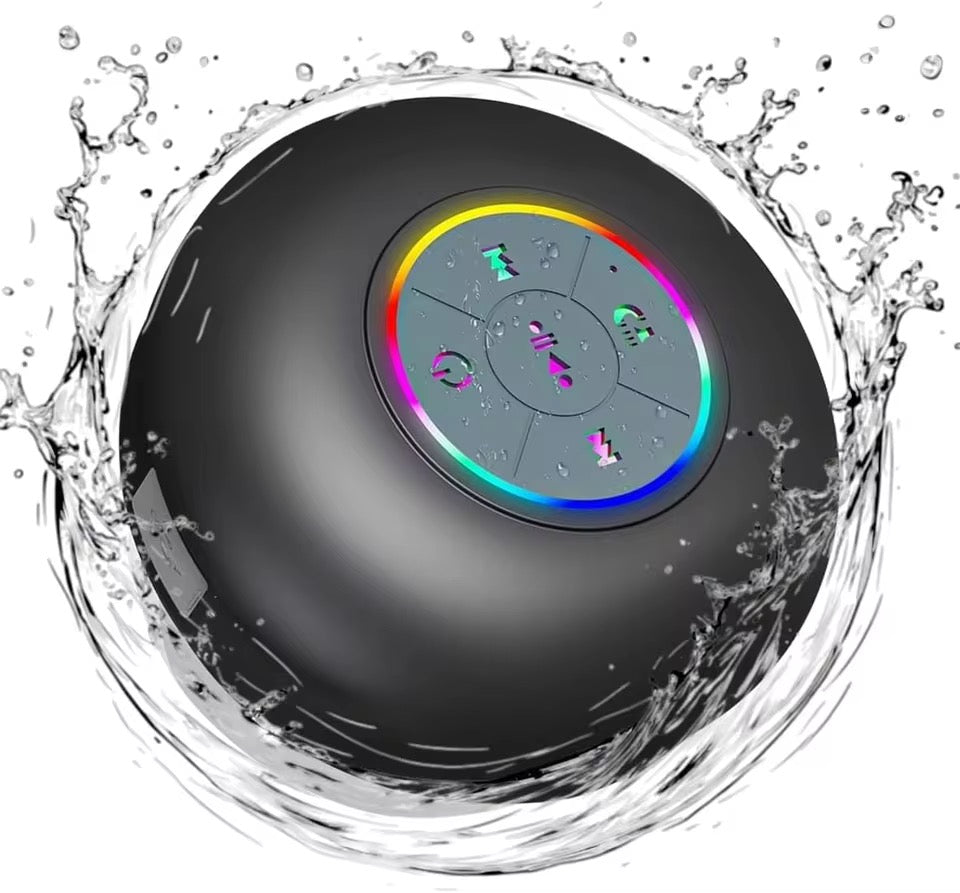 Bluetooth Shower Speaker Portable Wireless Mini Speaker with Mic Suction Cup IPX4 Water Resistant for Travel Pool River Floating