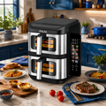 11L Air Fryer Dual Zone Digital Oven Cooker Oil Free Low Fat 10-in-1 Oven 2800W