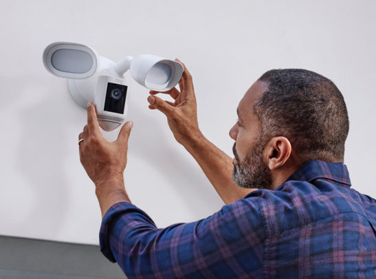Ring Floodlight Cam Wired Pro, Home or business security, Retinal 2K Video, Color Night Vision and Two-Way Talk with Audio+, Black