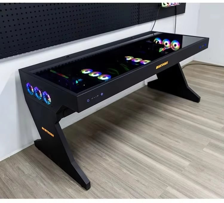 Computer chassis integrated table, two hosts can be installed for two, cool MOD large chassis, water-cooled e-sports table Y13