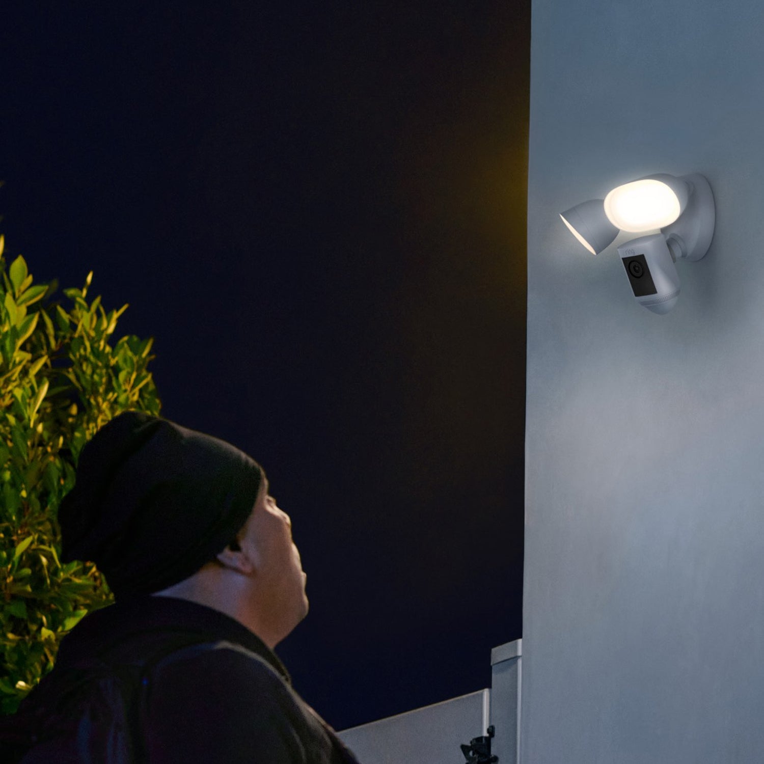 Ring Floodlight Cam Wired Pro, Home or business security, Retinal 2K Video, Color Night Vision and Two-Way Talk with Audio+, Black