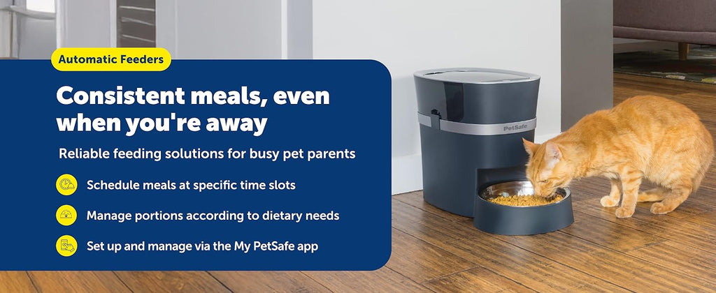 PetSafe Smart Feed, Electronic Pet Feeder for Cats & Dogs, 6L/24 Cup Capacity, Programmable Mealtimes, Alexa, Apple & Android Compatible, Backup Batteries Ensure Meal Delivery During Power Outage
